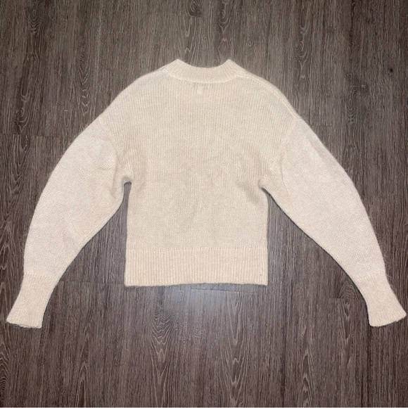 & Other Stories | Mohair & Wool Fuzzy Crewneck Sweater - Beige - Picture 6 of 6